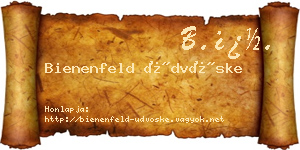 Bienenfeld Üdvöske névjegykártya